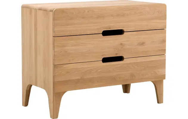 Goossens excellent ladekast curve blank eiken - 8217814-03