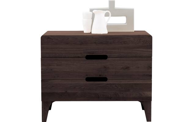 Goossens excellent ladekast curve donker bruin eiken - 8217818-02