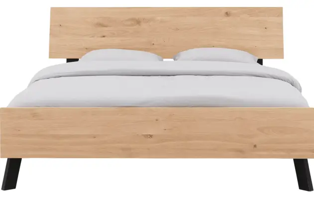 Goossens bedframe mud onbewerkt eiken - 8217827-02
