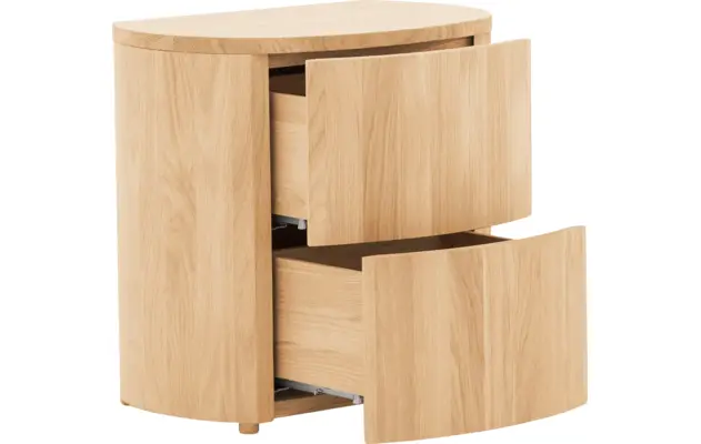 Goossens excellent nachtkastje donna blank eiken - 8217845-03