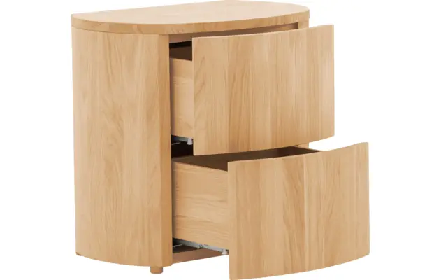 Goossens excellent nachtkastje donna blank eiken - 8217846-03