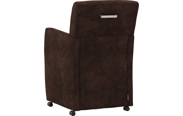 Goossens eetkamerstoel oliver bruin microvezel - 8217916-02