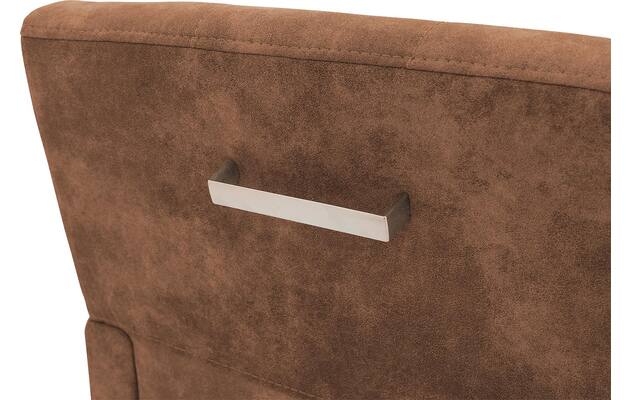 Goossens eetkamerstoel oliver bruin microvezel - 8217918-07