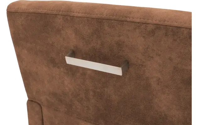 Goossens eetkamerstoel oliver bruin microvezel - 8217918-07