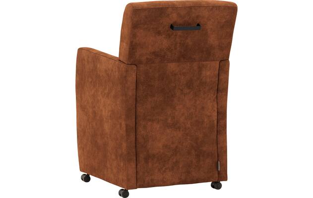 Goossens eetkamerstoel oliver bruin microvezel - 8217929-02