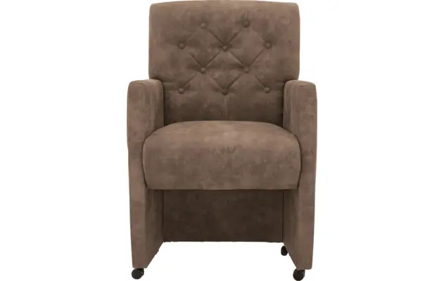 Goossens eetkamerstoel oliver bruin microvezel - 8217931-03