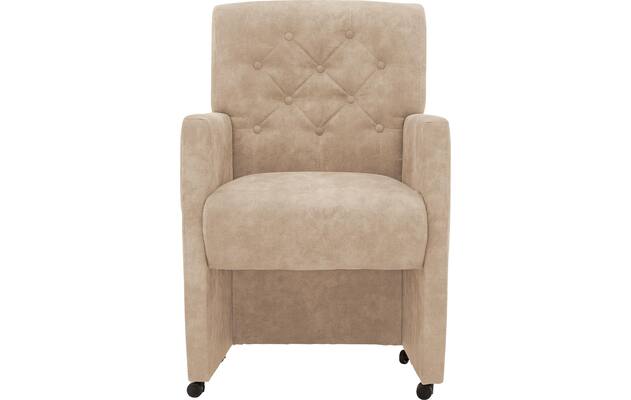 Goossens eetkamerstoel oliver beige microvezel - 8217932-03