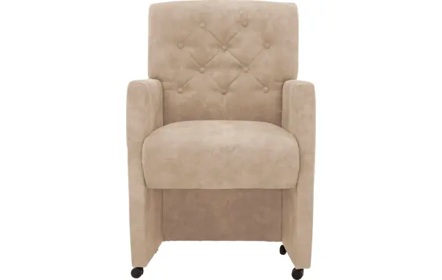 Goossens eetkamerstoel oliver beige microvezel - 8217932-03