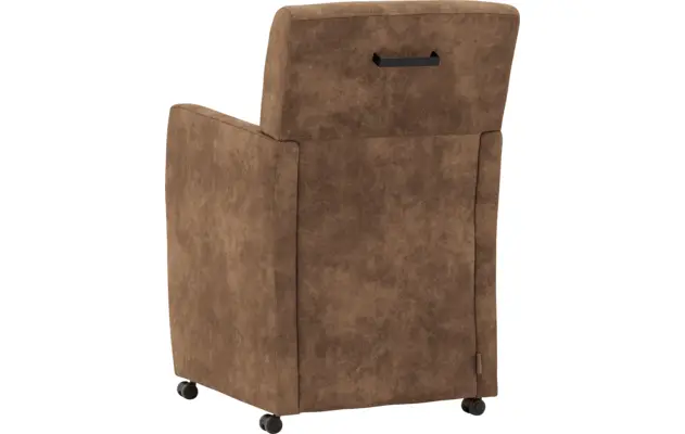 Goossens eetkamerstoel oliver bruin microvezel - 8217934-02