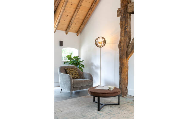 Goossens excellent vloerlamp vinnie goud metaal - 8218715-01