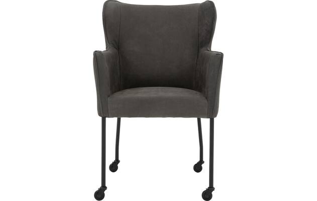 Goossens excellent eetkamerstoel leogang zwart leer - 8218722-03