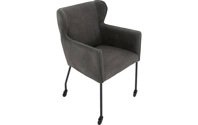 Goossens excellent eetkamerstoel leogang zwart leer - 8218722-04