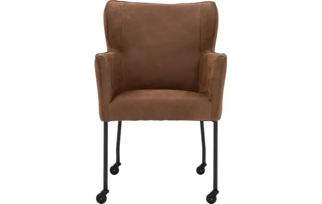 Goossens excellent eetkamerstoel leogang bruin leer - 8218723-03