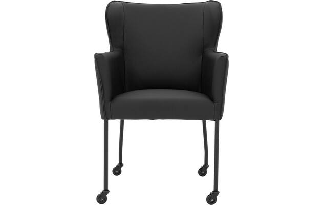 Goossens excellent eetkamerstoel leogang zwart leer - 8218725-03
