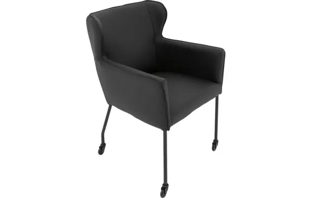 Goossens excellent eetkamerstoel leogang zwart leer - 8218725-04