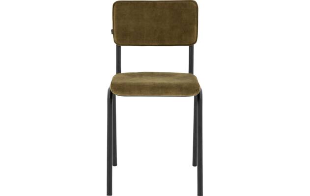 Goossens eetkamerstoel chaplin groen stof - 8219148-02