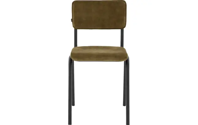 Goossens eetkamerstoel chaplin groen stof - 8219148-02