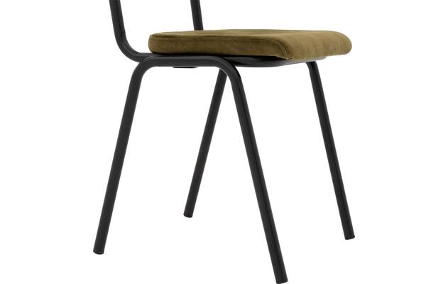 Goossens eetkamerstoel chaplin groen stof - 8219148-05