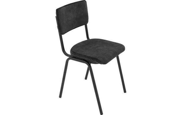Goossens eetkamerstoel chaplin grijs stof - 8219149-04