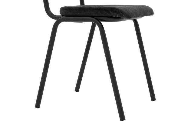 Goossens eetkamerstoel chaplin grijs stof - 8219149-05