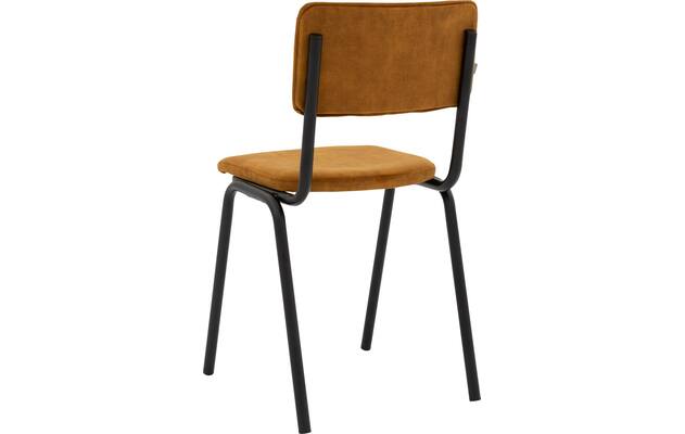 Goossens eetkamerstoel chaplin geel stof - 8219152-03
