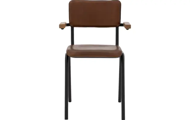 Goossens eetkamerstoel chaplin bruin leer - 8219153-01