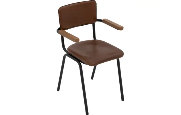 Goossens eetkamerstoel chaplin bruin leer - 8219153-04