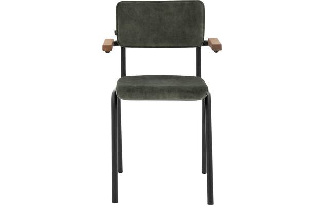 Goossens eetkamerstoel chaplin groen stof - 8219157-02