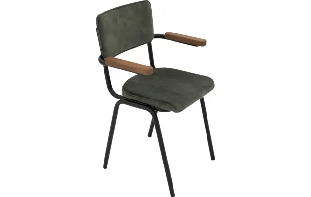 Goossens eetkamerstoel chaplin groen stof - 8219157-04