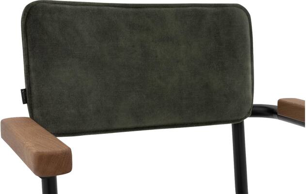 Goossens eetkamerstoel chaplin groen stof - 8219157-05