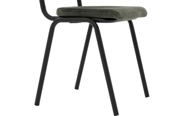 Goossens eetkamerstoel chaplin groen stof - 8219157-06