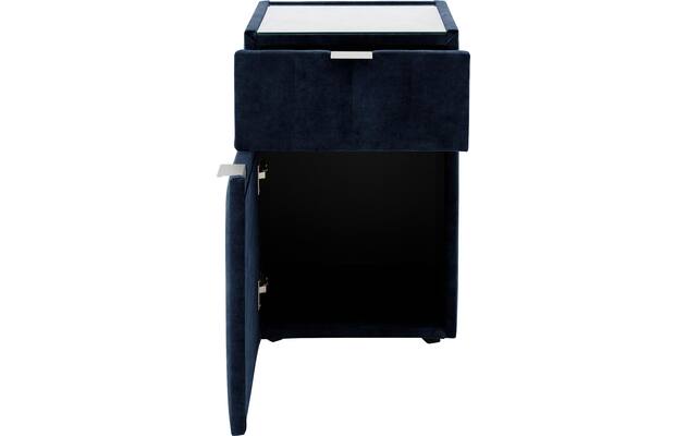 Goossens excellent nachtkastje briljant supreme blauw stof - 8219201-03
