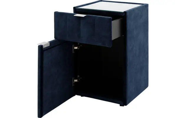 Goossens excellent nachtkastje briljant supreme blauw stof - 8219201-04