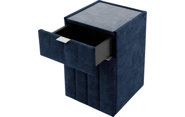 Goossens excellent nachtkastje briljant supreme blauw stof - 8219201-05