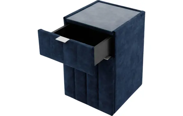 Goossens excellent nachtkastje briljant supreme blauw stof - 8219201-05