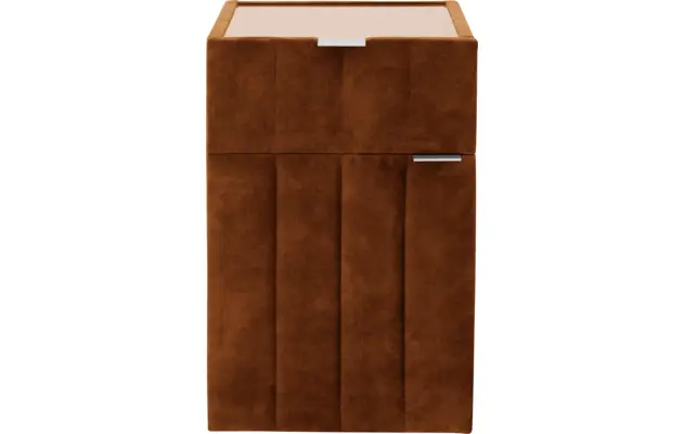 Goossens excellent nachtkastje briljant supreme bruin stof - 8219203-01
