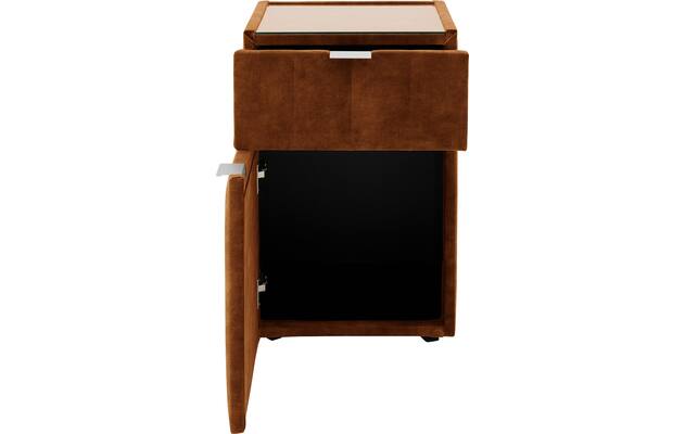 Goossens excellent nachtkastje briljant supreme bruin stof - 8219203-03