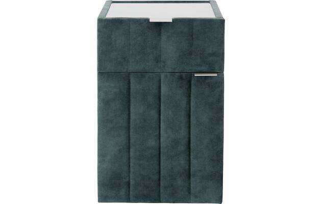 Goossens excellent nachtkastje briljant supreme blauw stof - 8219205-01