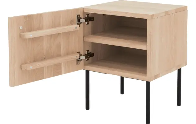 Goossens nachtkastje capelli wit eiken - 8219221-05