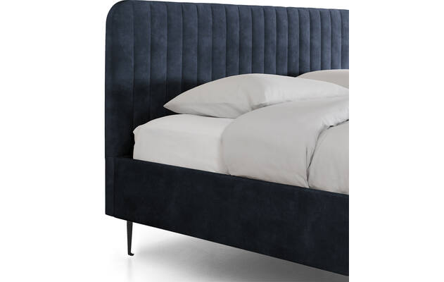Goossens bedframe attent blauw stof - 8219239-03