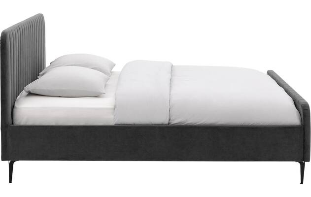 Goossens bedframe attent grijs stof - 8219240-05