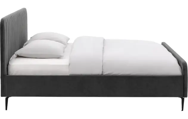 Goossens bedframe attent grijs stof - 8219240-05