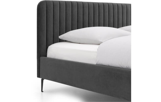 Goossens bedframe attent grijs stof - 8219240-06