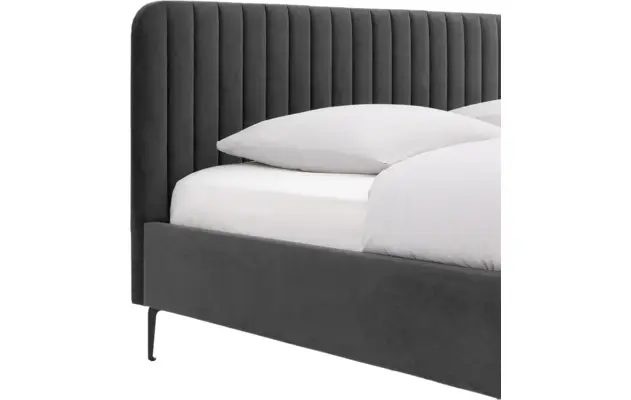 Goossens bedframe attent grijs stof - 8219240-06