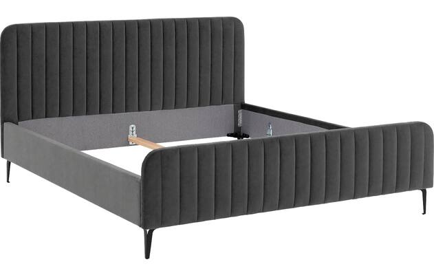 Goossens bedframe attent grijs stof - 8219240-08