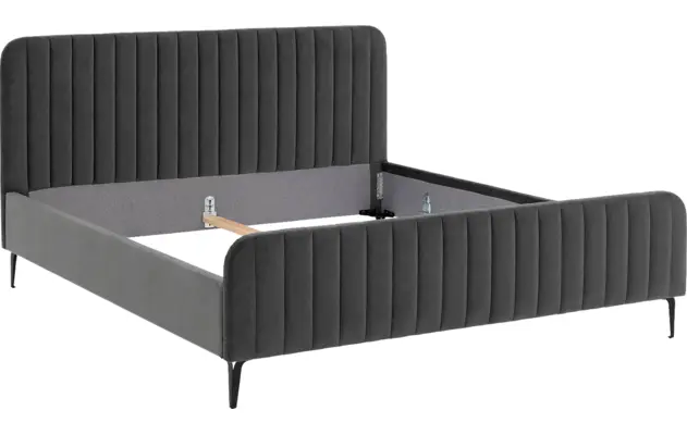 Goossens bedframe attent grijs stof - 8219240-08