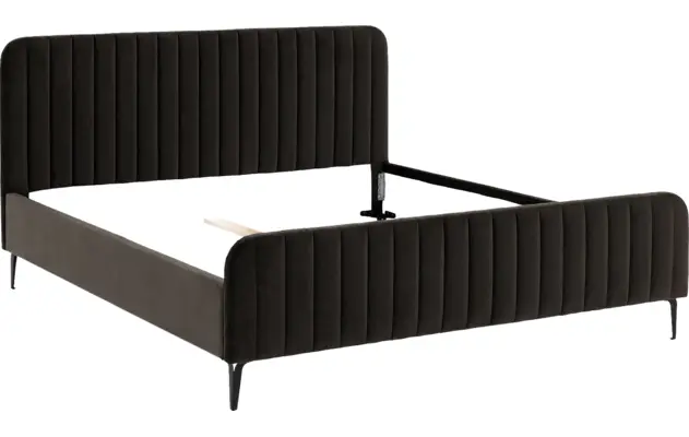 Goossens bedframe attent bruin stof - 8219241-08