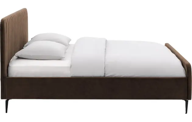 Goossens bedframe attent bruin stof - 8219242-05