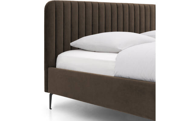Goossens bedframe attent bruin stof - 8219242-06-A