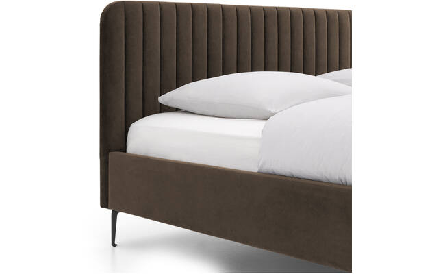 Goossens bedframe attent bruin stof - 8219242-06